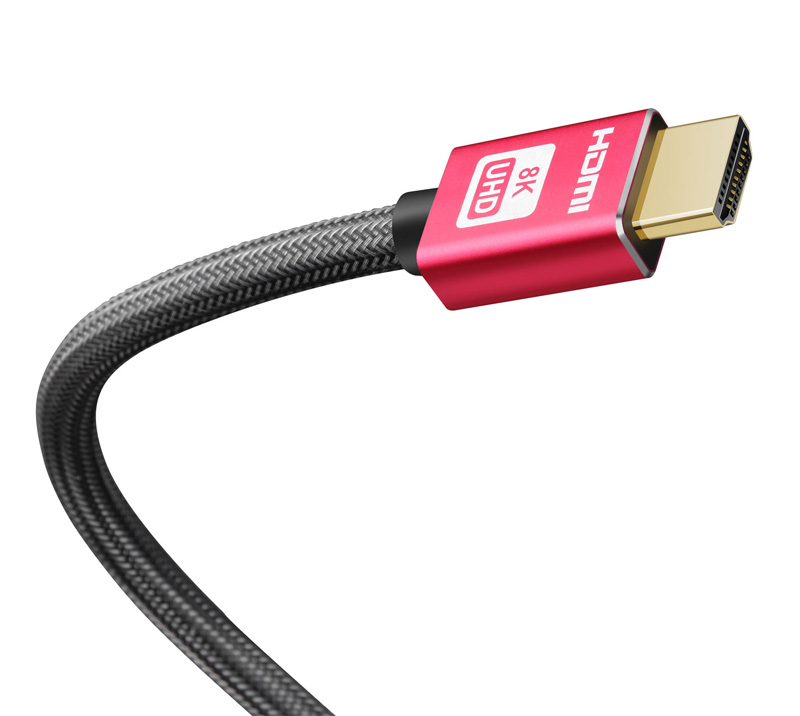 8K HDMI编网线（铝壳红）