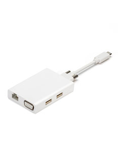 5口USB Type-C扩展坞白色外观
