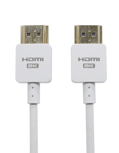 白色8K HDMI高清线