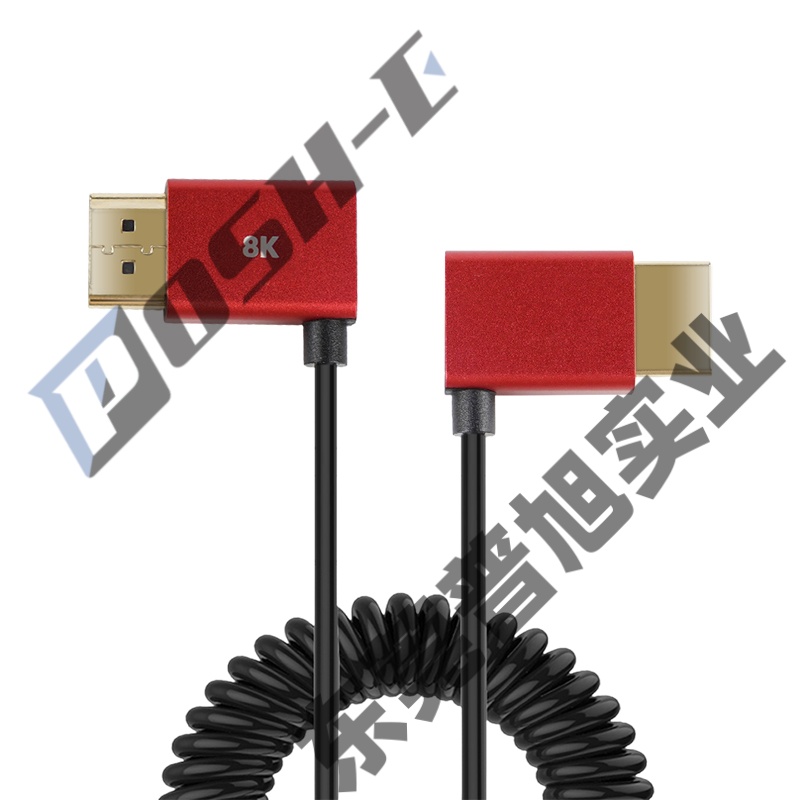 HDMI 同轴弹簧线 红